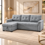 Reversible Loveseat W/Pull out Bed GREY