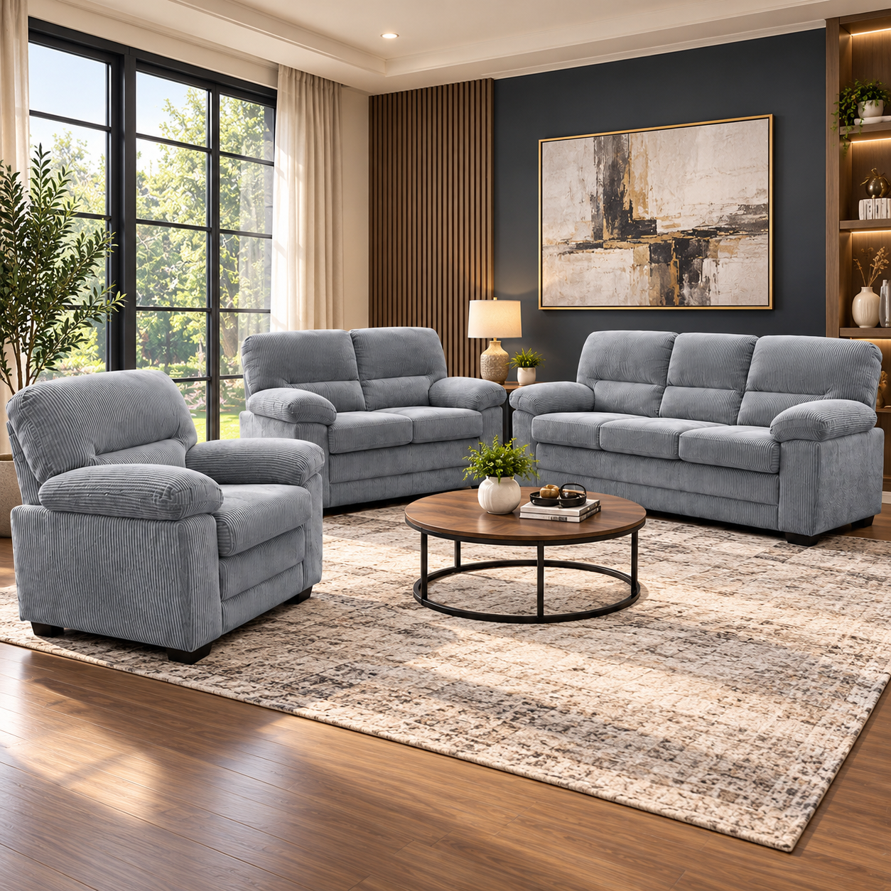 cfcd3ac3-71ba-491e-a654-c849268d5d9f Lincoln Living Room Set GREY - Image 1